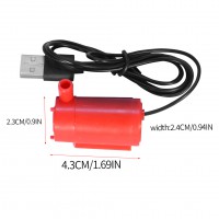 Погружной насос DC 5 В красный (горизонтальный) с USB