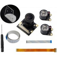 5-МП камера с регулируемым фокусом и ночной ИК подсветкой для Raspberry Pi с кронштейном