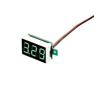 Цифровой LED вольтметр 3.5 - 30 В - зеленый