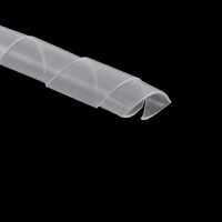 Спиральная 8 мм обмотка для проводов (белая) - 10 метров