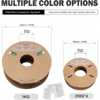 Набор из 4 катушек 0.25 кг пластика PLA Silk Dual Color 1,75 мм (Eryone) разных цветов - Тип 6