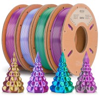 Набор из 4 катушек 0.25 кг пластика PLA Silk Dual Color 1,75 мм (Eryone) разных цветов - Тип 7