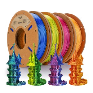 Набор из 4 катушек 0.25 кг пластика PLA Silk Dual Color 1,75 мм (Eryone) разных цветов - Тип 8