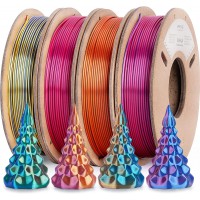 Набор из 4 катушек 0.25 кг пластика PLA Silk Tri Color 1,75 мм (Eryone) разных цветов - Тип 2