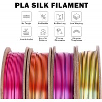 Набор из 4 катушек 0.25 кг пластика PLA Silk Tri Color 1,75 мм (Eryone) разных цветов - Тип 2