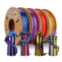 Набор из 4 катушек 0.25 кг пластика PLA Silk Tri Color 1,75 мм (Eryone) разных цветов - Тип 3