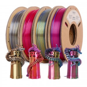 Набор из 4 катушек 0.25 кг пластика PLA Silk Tri Color 1,75 мм (Eryone) разных цветов - Тип 5