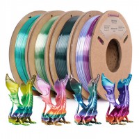 Набор из 4 катушек 0.25 кг пластика PLA Silk Rainbow 1,75 мм (Eryone) разных цветов