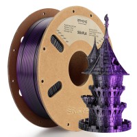 PLA Silk Dual-Color 1,75 мм 1 кг (Eryone) Черный - Фиолетовый