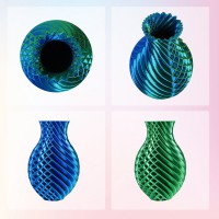 PLA Silk Dual-Color 1,75 мм 1 кг (Eryone) синий-зеленый