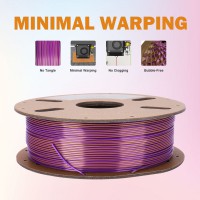 PLA Silk Dual-Color 1,75 мм 1 кг (Eryone) золото-фиолетовый