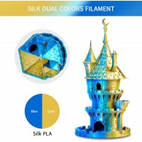 PLA Silk Dual-Color 1,75 мм 1 кг (Eryone) Золотой - Синий