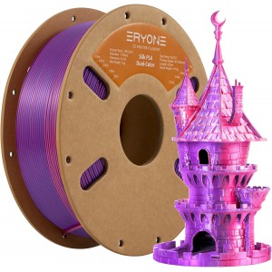 PLA Silk Dual-Color 1,75 мм 1 кг (Eryone) Оранжево-красный - Фиолетовый