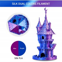 PLA Silk Dual-Color 1,75 мм 1 кг (Eryone) Фиолетовый - Синий