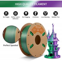PLA Silk Dual-Color 1,75 мм 1 кг (Eryone) Фиолетовый - Зеленый