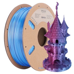 PLA Silk Dual-Color 1,75 мм 1 кг (Eryone) Розово-красный - Светло-синий