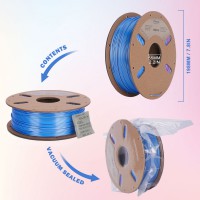 PLA Silk Dual-Color 1,75 мм 1 кг (Eryone) Розово-красный - Светло-синий