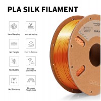 PLA Silk Tri-Color 1,75 мм 1 кг (Eryone) Золотой - Серебряный - Медный