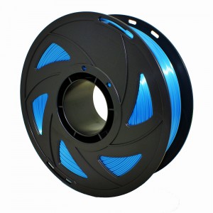 Пластик для 3D принтера PLA Silk 1,75 мм 1 кг (Kuongshun) синий
