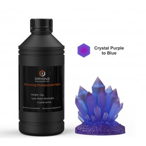 Фотополимерная смола Water Washable Crystal series 1 кг (Eryone), фиолетово-синия