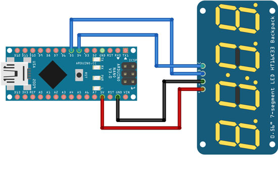 Подключение светодиодного индикатора TM1637 к Arduino