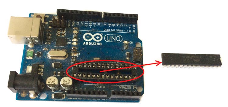 Загрузка скетчей на Arduino Pro Mini через плату Arduino Uno