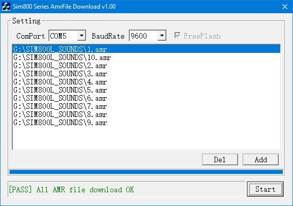 Sim800 Series AmrFile Downloader загрузка