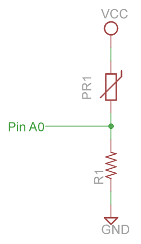 Принципиальная схема с фоторезистором