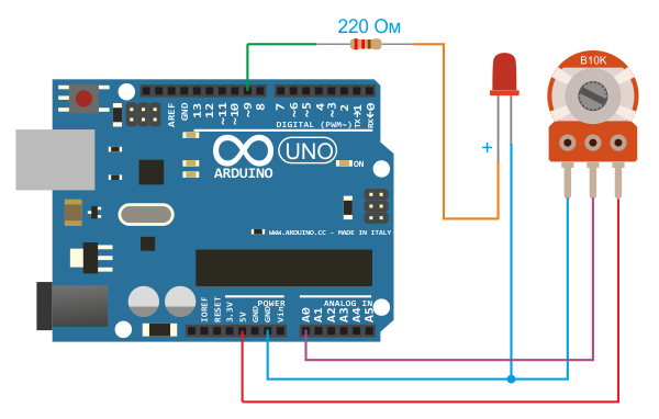 Потенциометр для Arduino