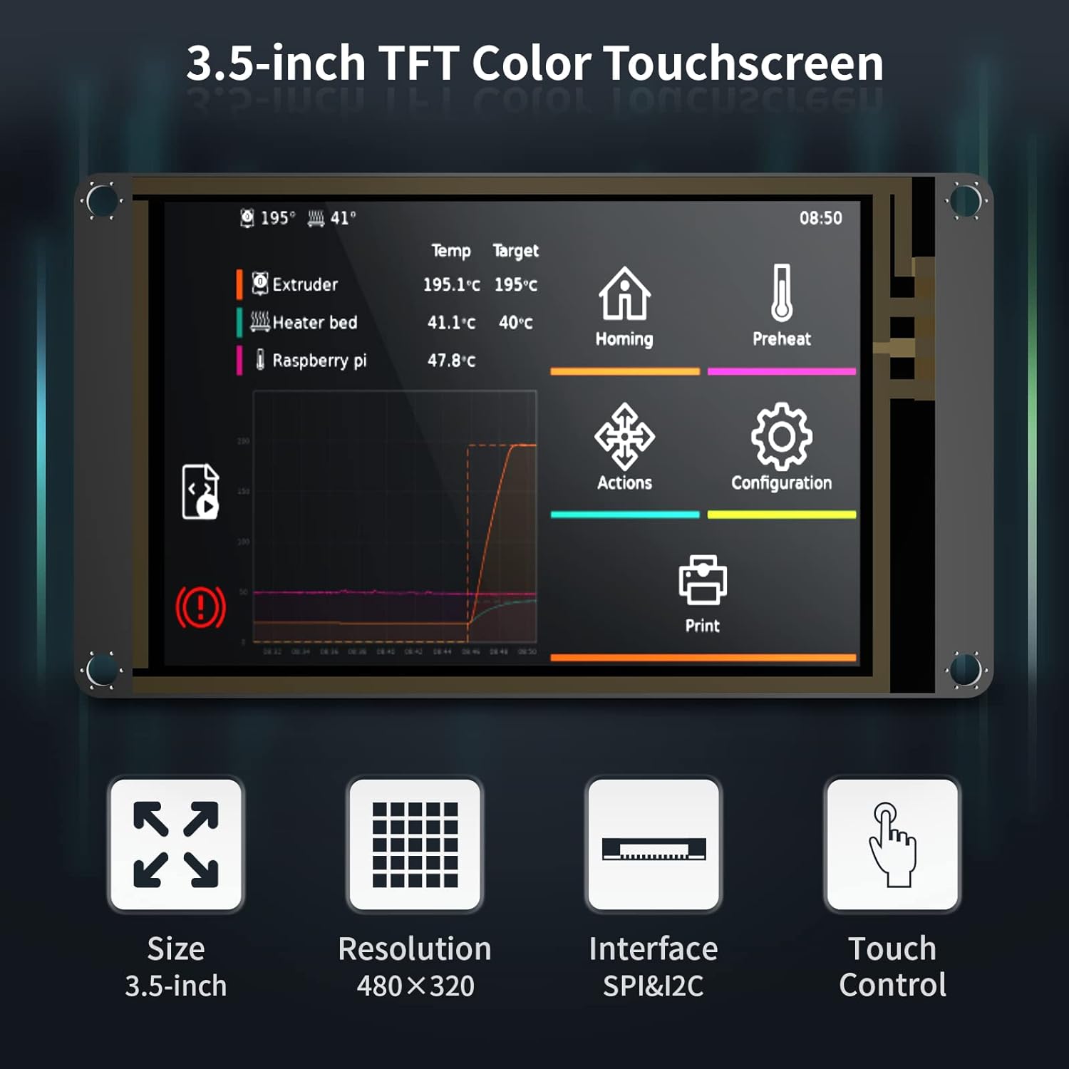 BIGTREETECH TFT35 SPI V2.1 основные характеристики