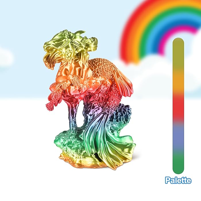 PLA Silk Rainbow Palette 1,75 мм 1 кг (Eryone) Разноцветный - оттенки